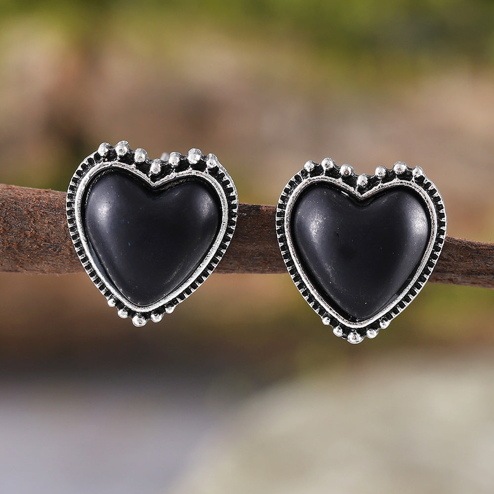 Wholesale Heart-shaped turquoise earrings